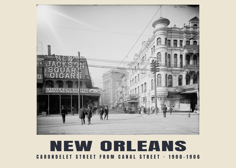 Carondelet Street, Canal Street, New Orleans, Louisiana — 1900–1906 · Historic photograph print