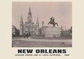 Jackson Square and St Louis Cathedral, New Orleans, 1900 heritage photograph