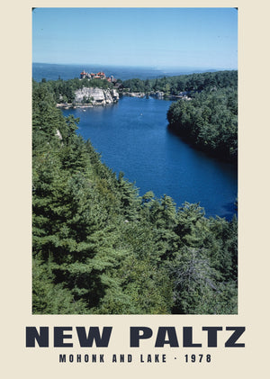 Mohonk and Lake, New Paltz, New York — 1978 · Historic photograph print