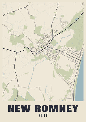 New Romney Street Map Poster