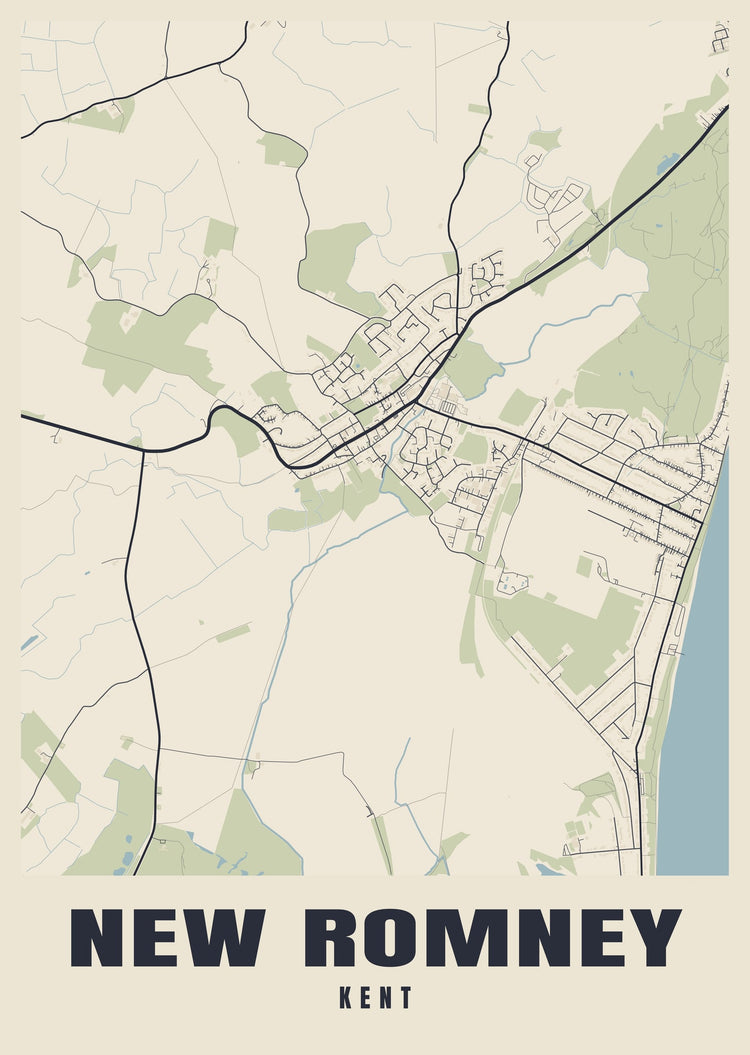New Romney Street Map Poster