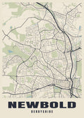 Street map poster of Newbold, Derbyshire
