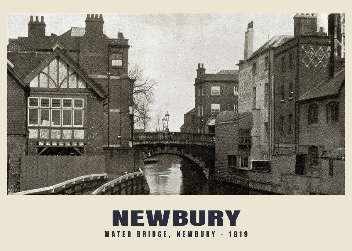 Water Bridge, Newbury, 1919 heritage photograph
