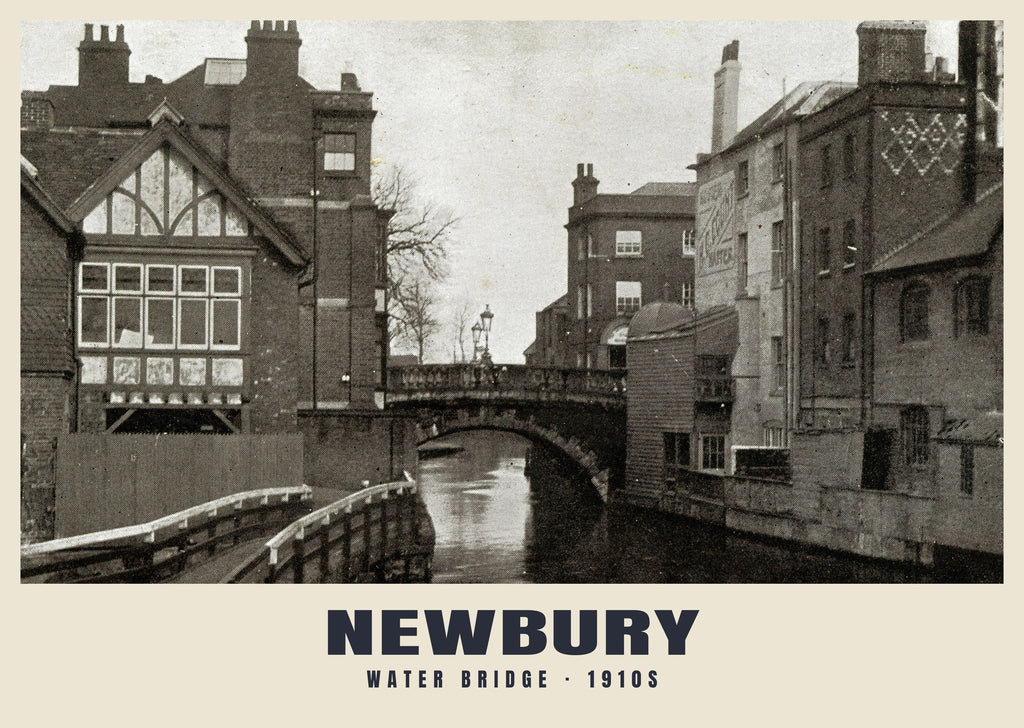 Water Bridge, Newbury, 1910s heritage photograph