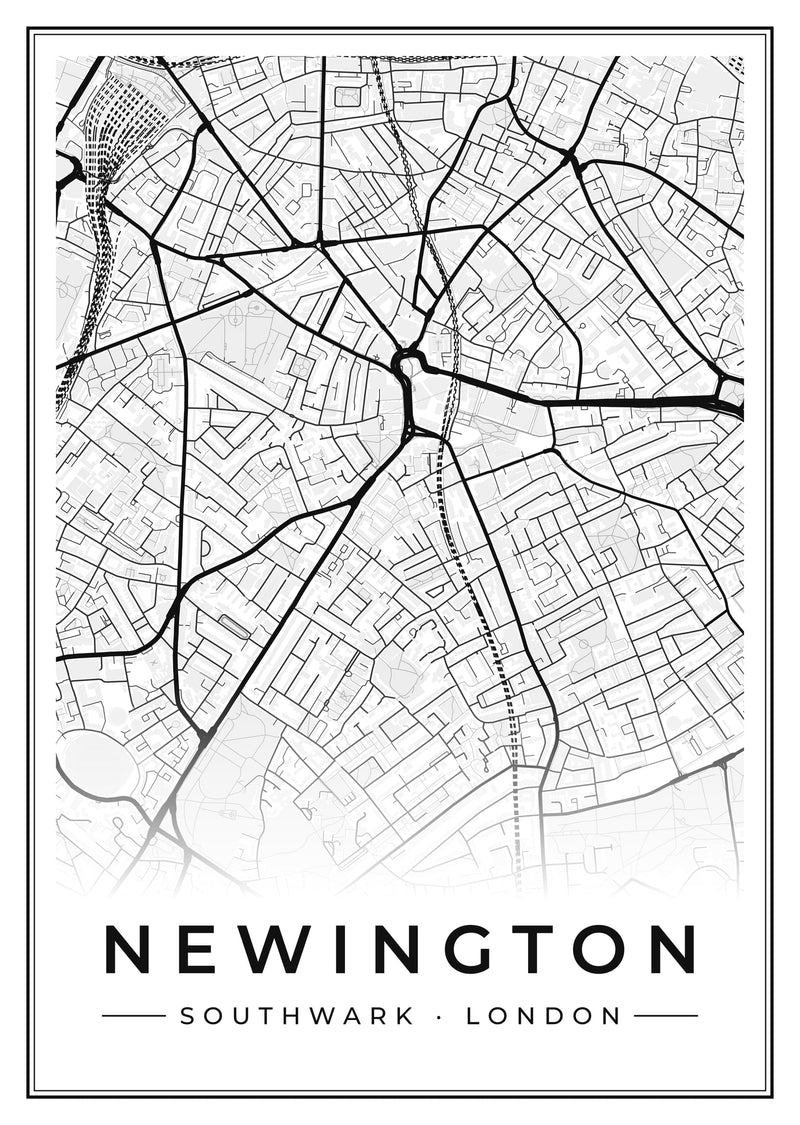 Newington Street Map Poster