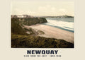 View from the East, Newquay — Vintage photochrom print, 1890–1900