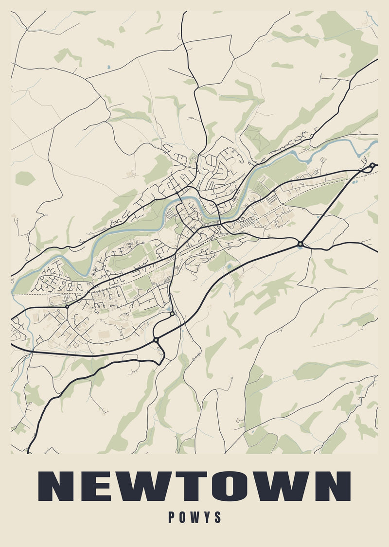 Newtown Street Map Poster