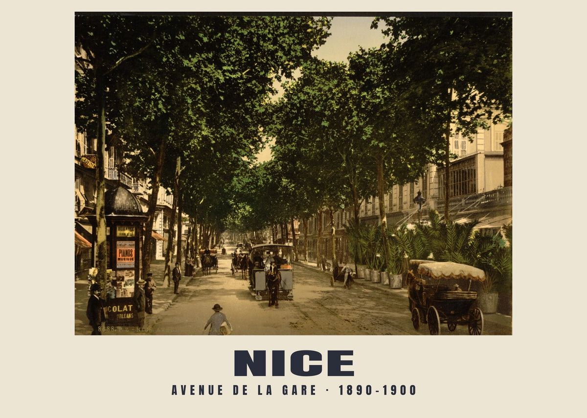 Avenue de la Gare, Nice, 1890–1900 heritage photograph