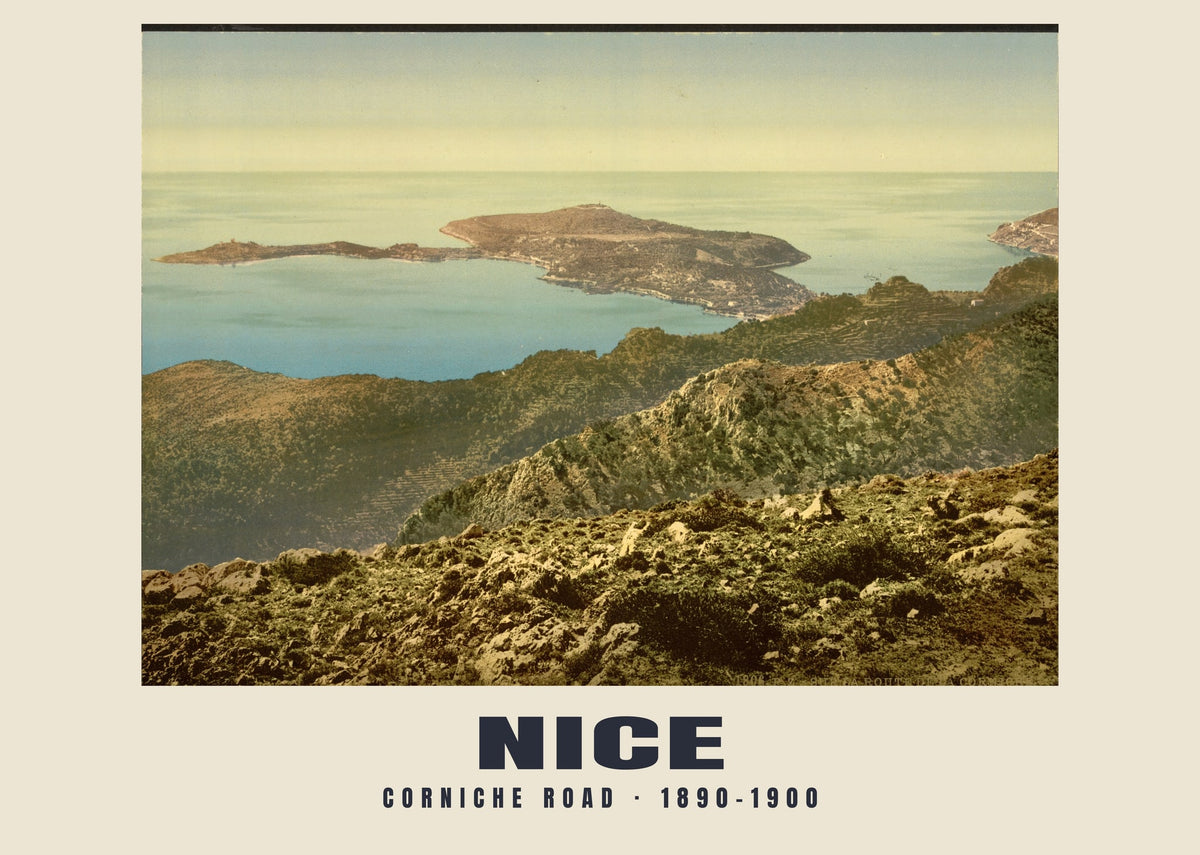 Corniche Road, Nice, 1890–1900 heritage photograph