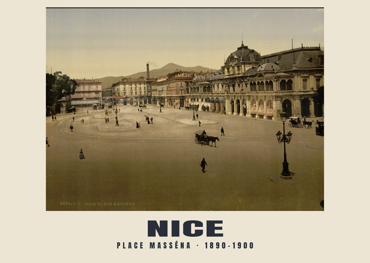 Place Masséna, Nice, 1890–1900 heritage photograph