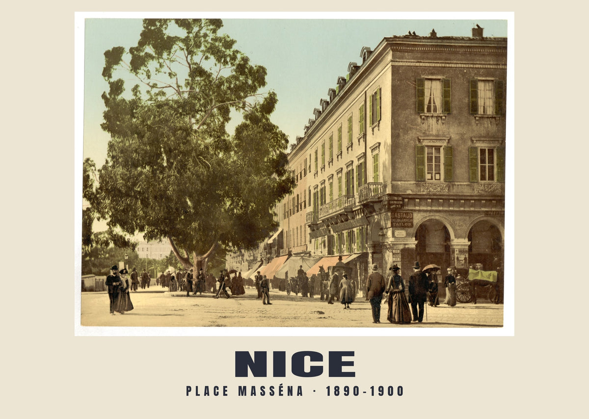 Place Masséna, Nice, 1890–1900 heritage photograph
