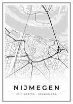 Street map poster of Nijmegen city centre, Gelderland
