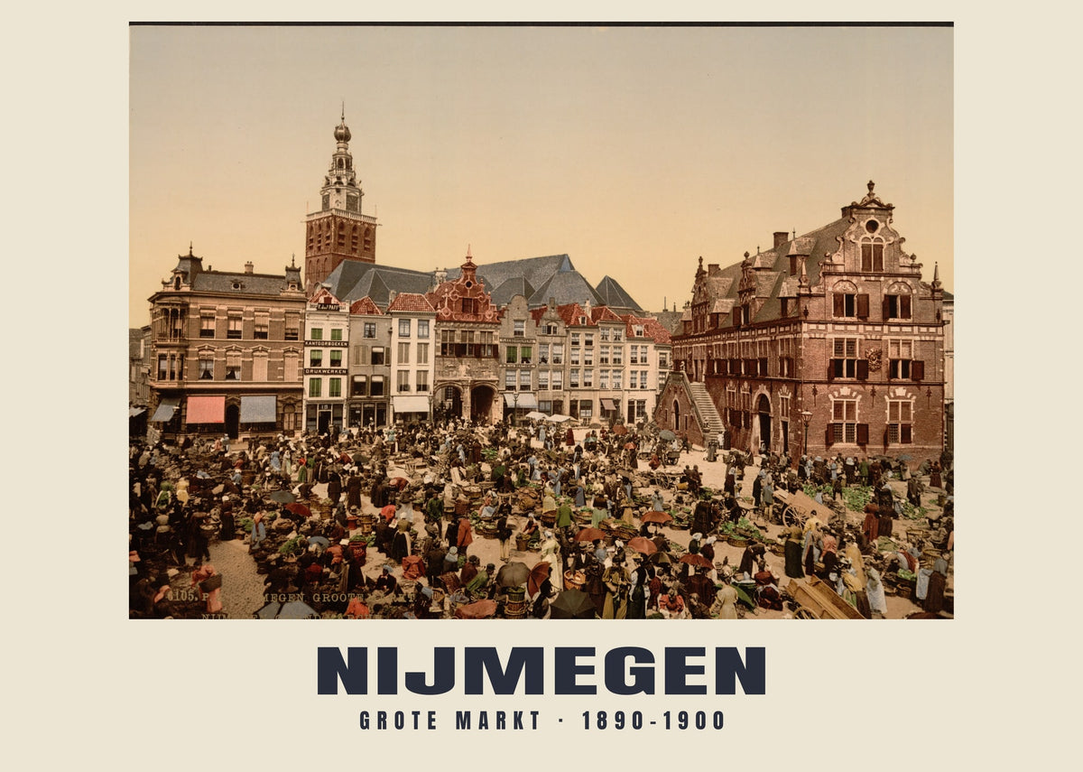 Grote Markt, Nijmegen, 1890–1900 heritage photograph