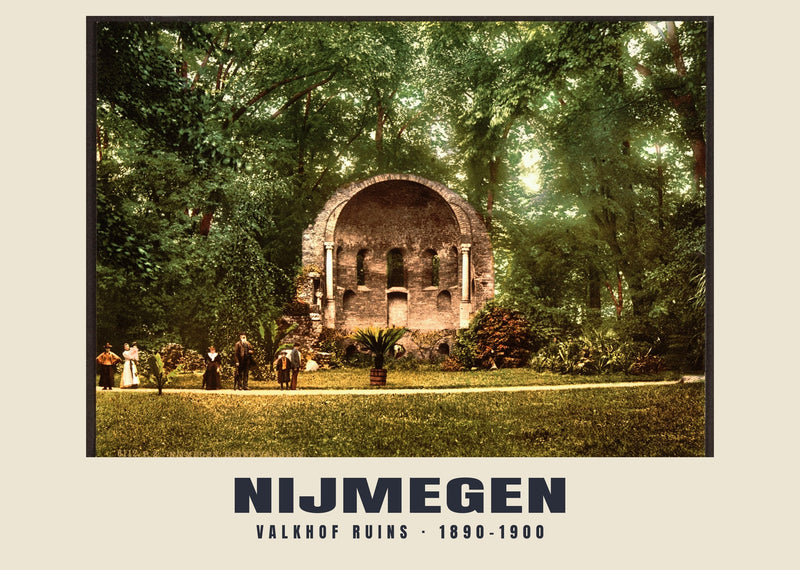 Valkhof Ruins, Nijmegen — 1890–1900 · Vintage photochrom print