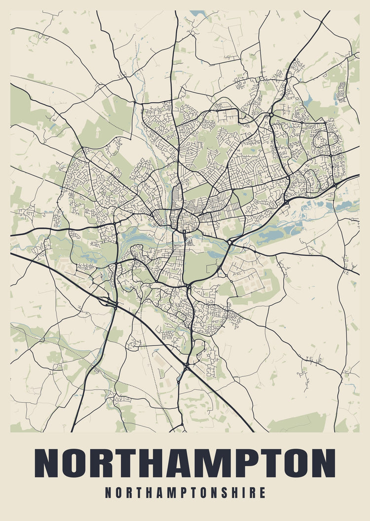 Northampton Street Map Poster