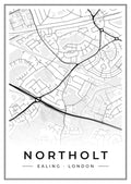 Street map poster of Northolt, Ealing, London