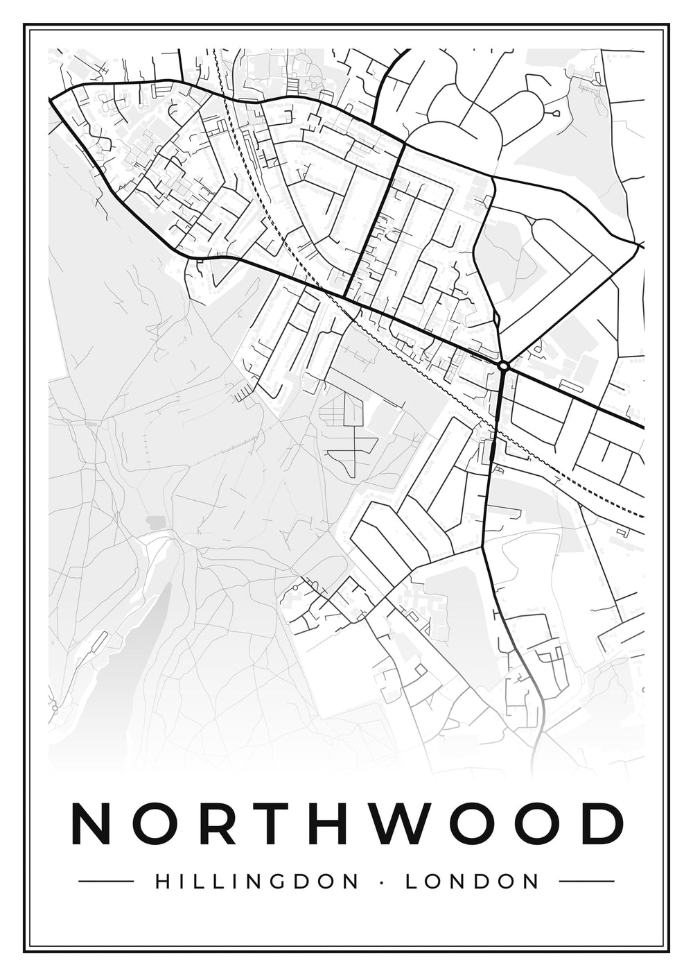 Northwood Street Map Poster