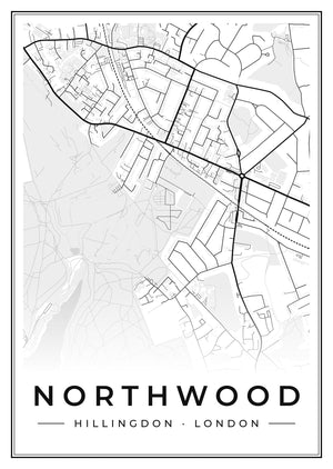 Northwood Street Map Poster