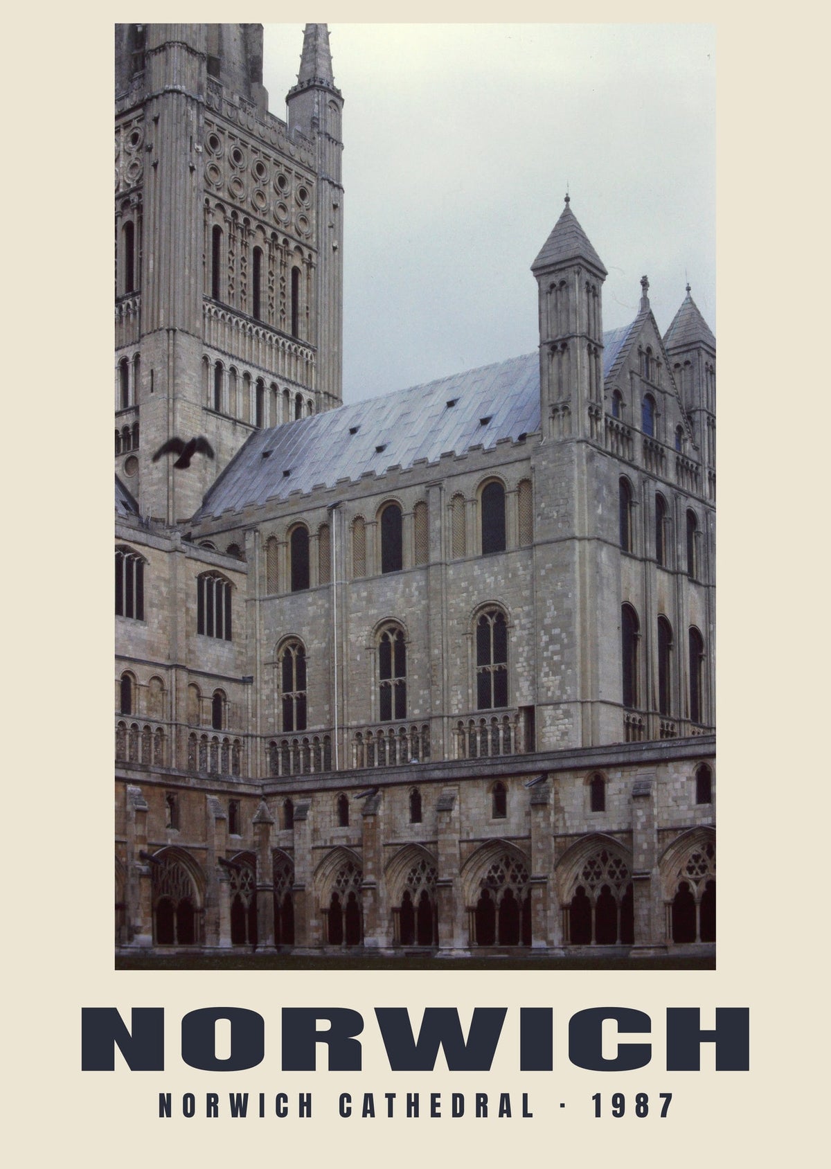 Norwich Cathedral, 1987 heritage photograph