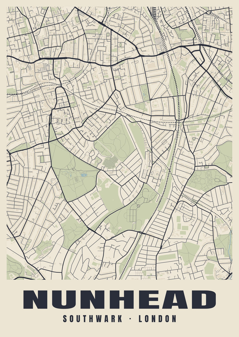 Nunhead Heritage Street Map Poster