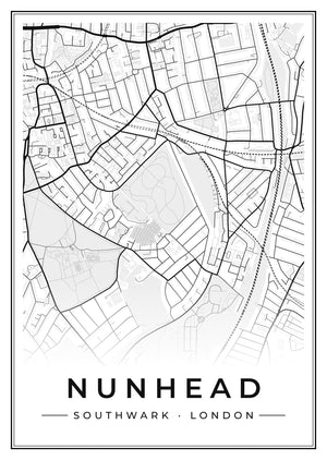 Nunhead Street Map Poster