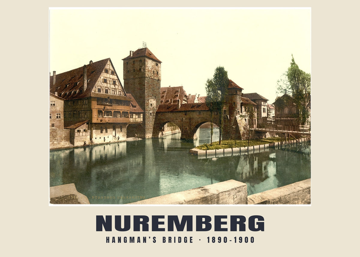 Hangman’s Bridge, Nuremberg, 1890–1900 heritage photograph