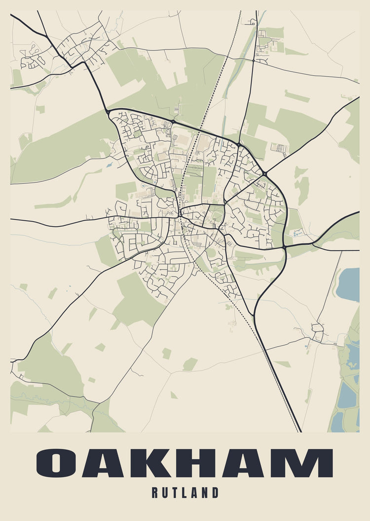 Oakham Street Map Poster
