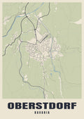 Street map poster of Oberstdorf, Bavaria