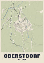 Street map poster of Oberstdorf, Bavaria