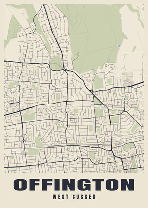 Offington Street Map Poster
