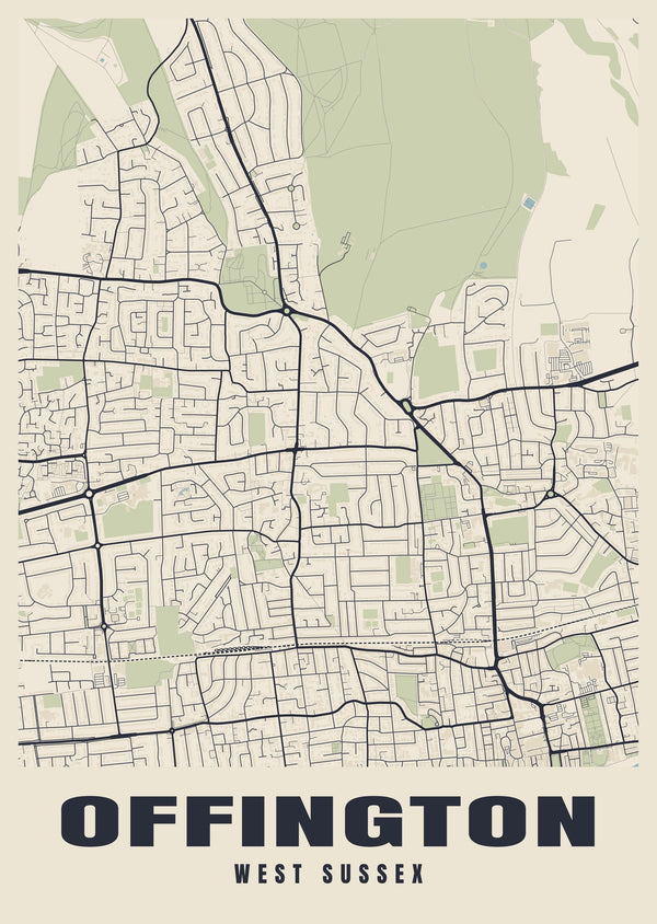 Offington Street Map Poster