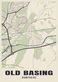 Street map poster of Old Basing, Hampshire
