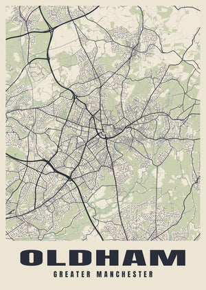 Oldham Street Map Poster