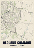 Street map poster of Oldland Common, Gloucestershire