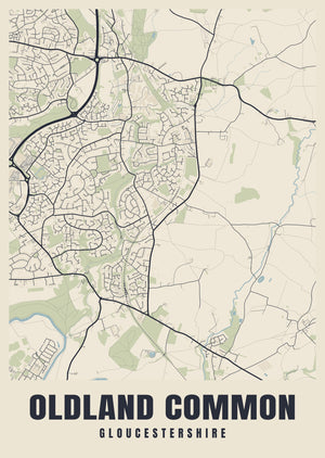 Oldland Common Street Map Poster