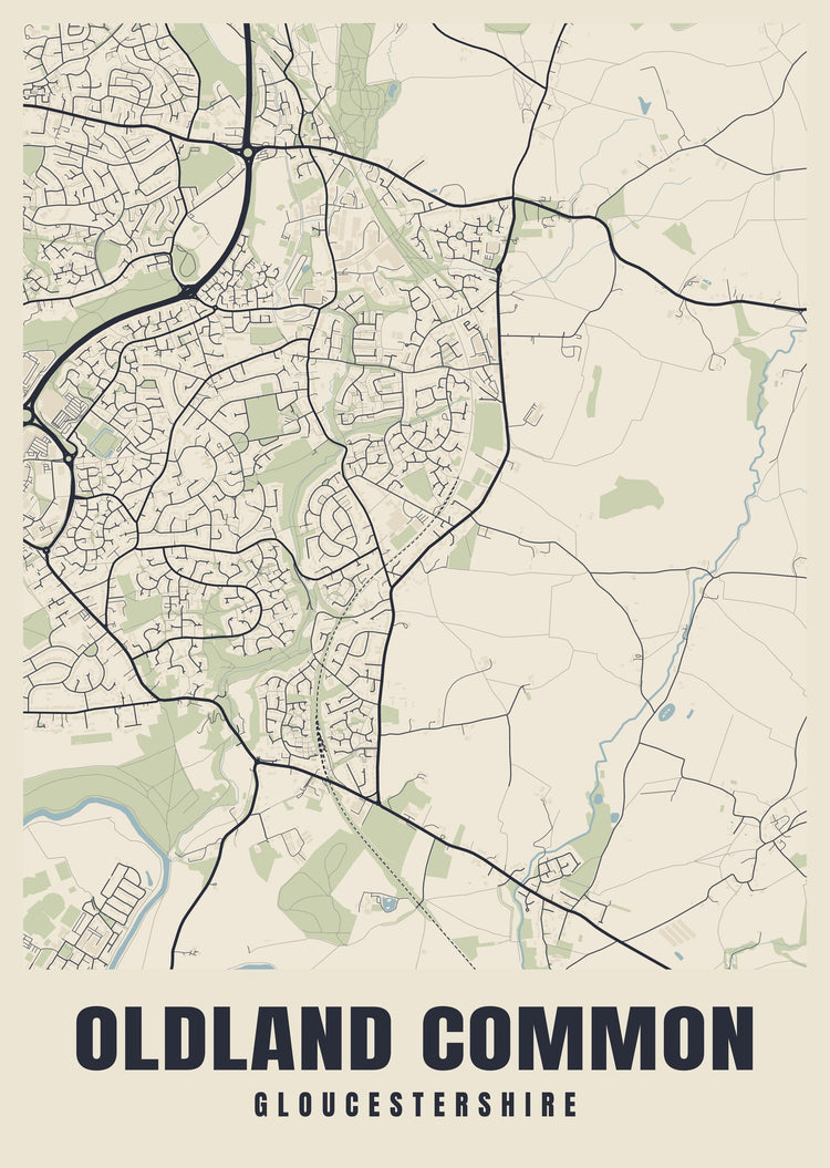 Oldland Common Street Map Poster