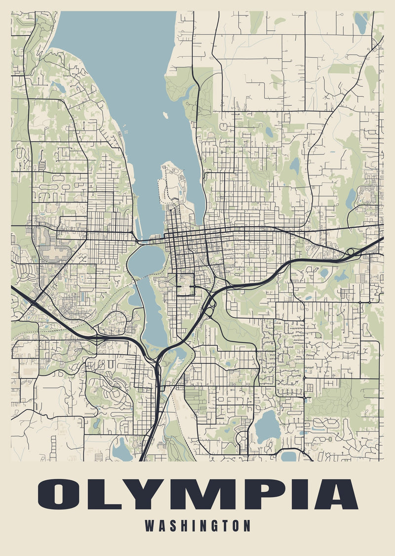Olympia Street Map Poster