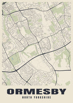 Street map poster of Ormesby, North Yorkshire