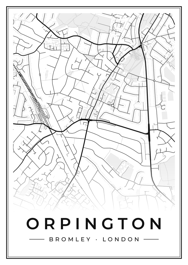 Orpington Street Map Poster