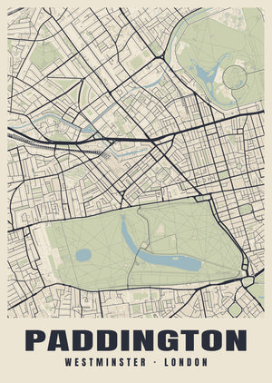 Paddington Heritage Street Map Poster