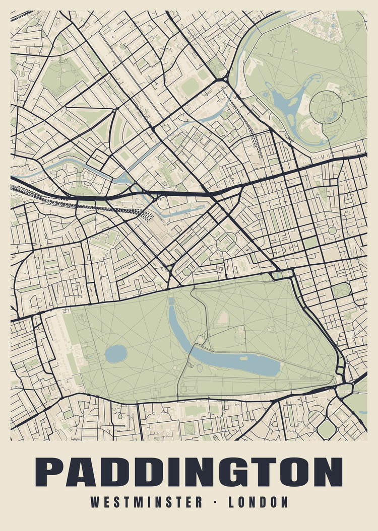 Paddington Heritage Street Map Poster