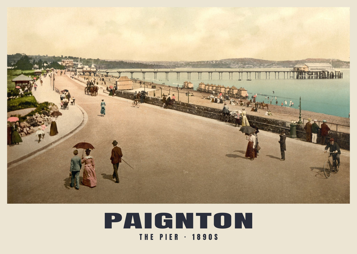 The Pier, Paignton, 1890s heritage photograph