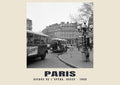 Avenue de l’Opéra, buses, Paris, 1965 — Historic photograph print
