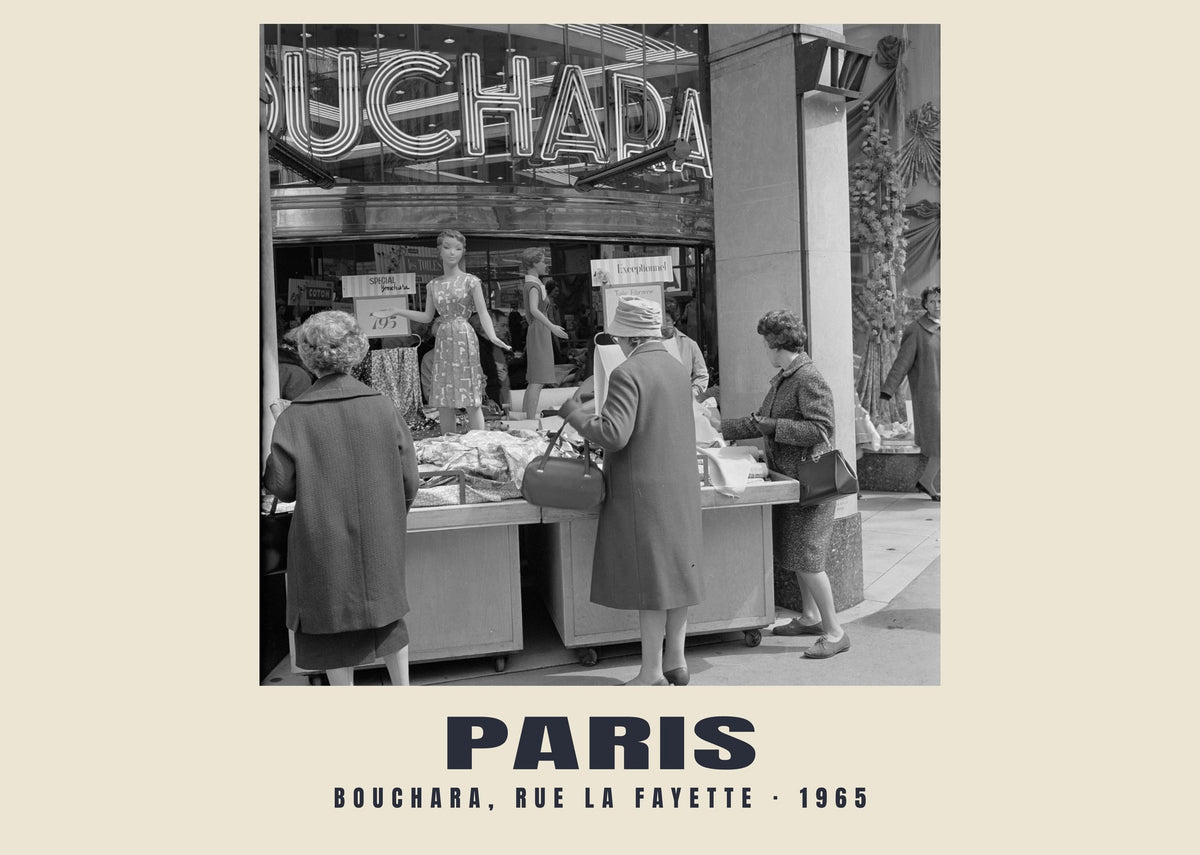 Bouchara, Rue La Fayette, Paris, 1965 — Historic photograph print