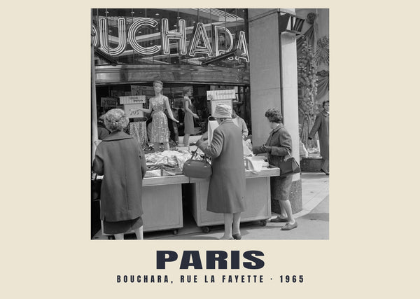 Bouchara, Rue La Fayette, Paris — 1965 · Historic photograph print