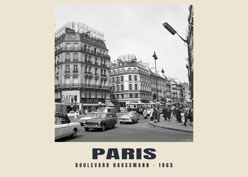 Boulevard Haussmann, Paris, 1965 heritage photograph