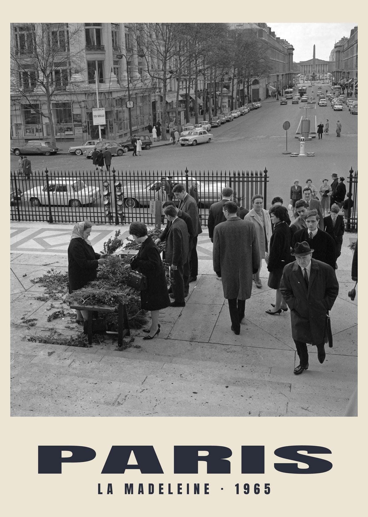 La Madeleine, Paris, 1965 — Historic photograph print