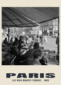 Les Deux Magots terrace, Paris, 1965 — Historic photograph print