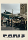 Les Halles and Saint-Eustache, Paris, 1960 — Historic photograph print