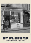 Montmartre Crêpe Shop, Paris, 1965 heritage photograph